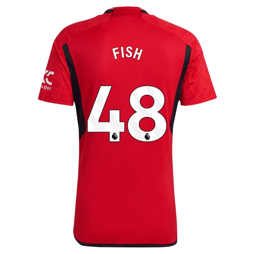Homem Camisola Will Fish #48 Vermelho Principal 2023/24 Camisa