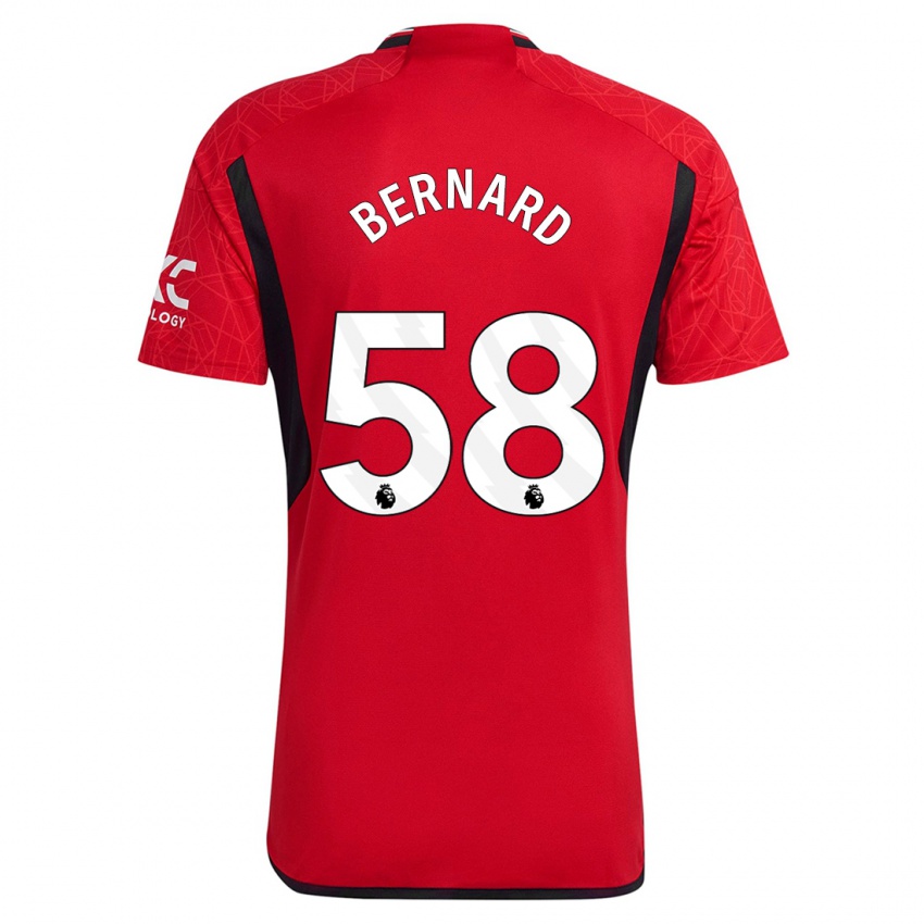 Homem Camisola Bernard #58 Vermelho Principal 2023/24 Camisa