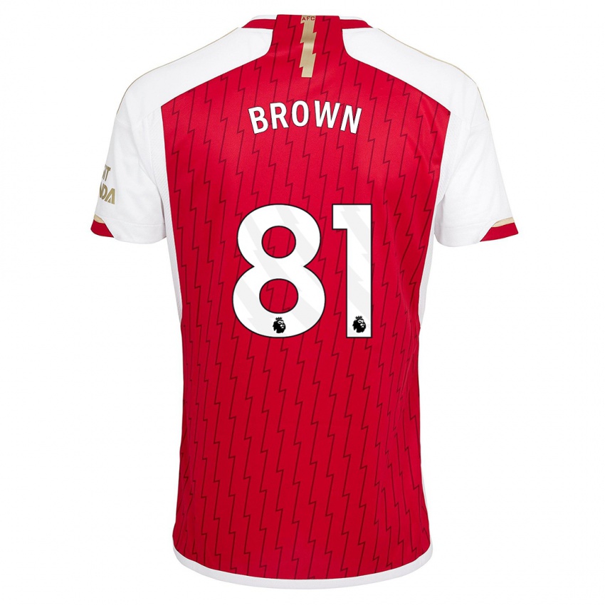 Homem Camisola Luis Brown #81 Vermelho Principal 2023/24 Camisa