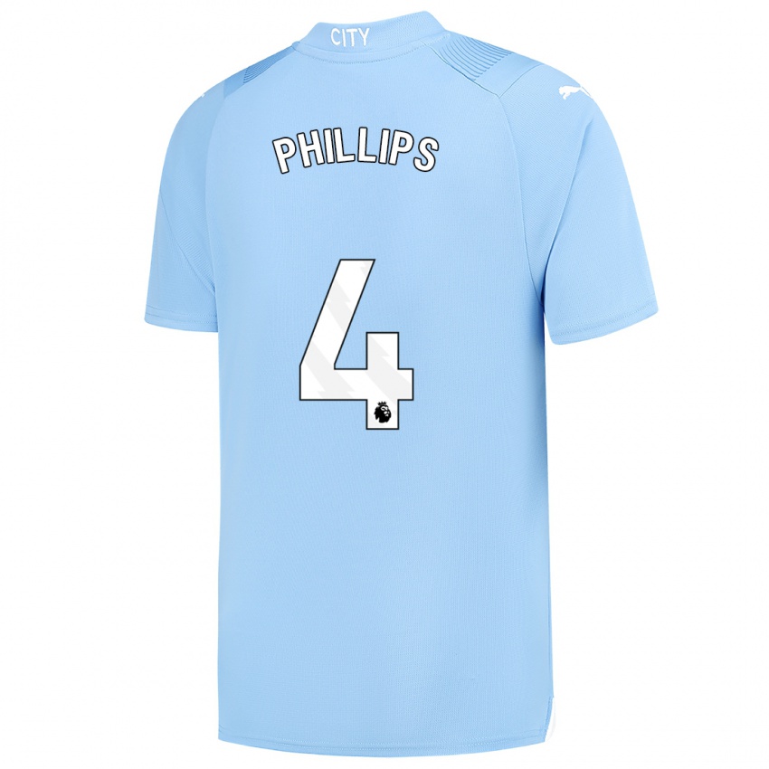 Homem Camisola Kalvin Phillips #4 Azul Claro Principal 2023/24 Camisa