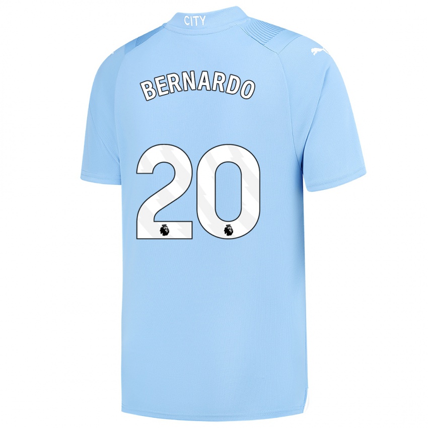 Homem Camisola Bernardo Silva #20 Azul Claro Principal 2023/24 Camisa