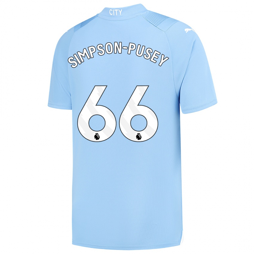 Homem Camisola Jahmai Simpson-Pusey #66 Azul Claro Principal 2023/24 Camisa