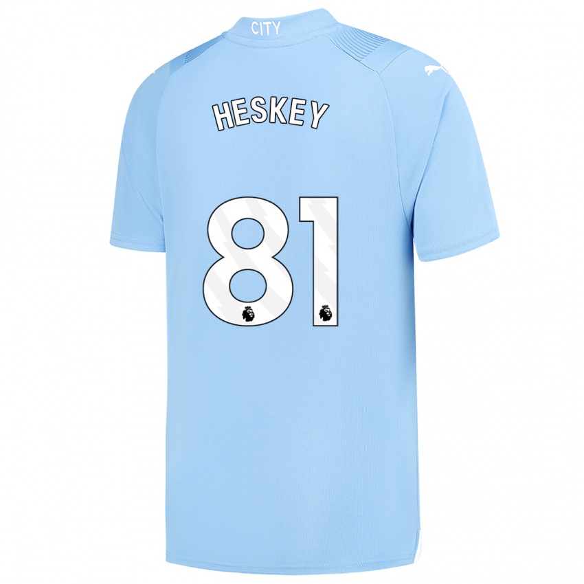 Homem Camisola Jaden Heskey #81 Azul Claro Principal 2023/24 Camisa