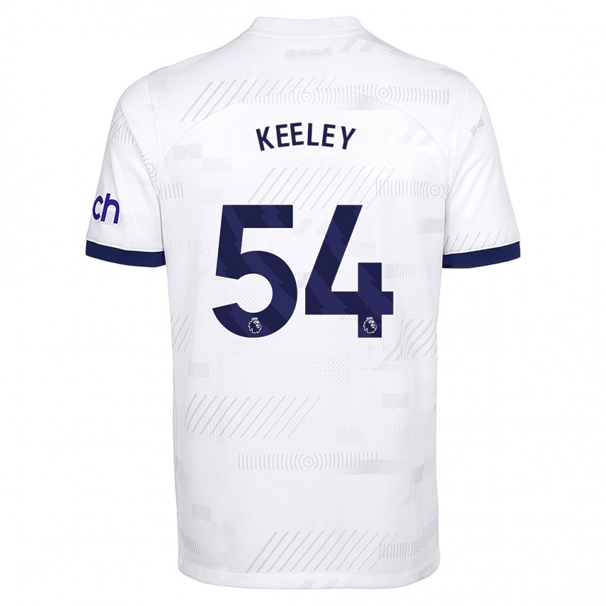 Homem Camisola Josh Keeley #54 Branco Principal 2023/24 Camisa