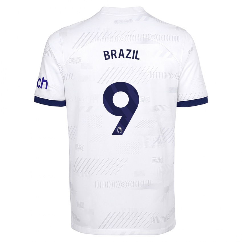 Homem Camisola Ellie Brazil #9 Branco Principal 2023/24 Camisa