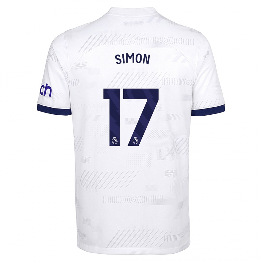 Homem Camisola Kyah Simon #17 Branco Principal 2023/24 Camisa