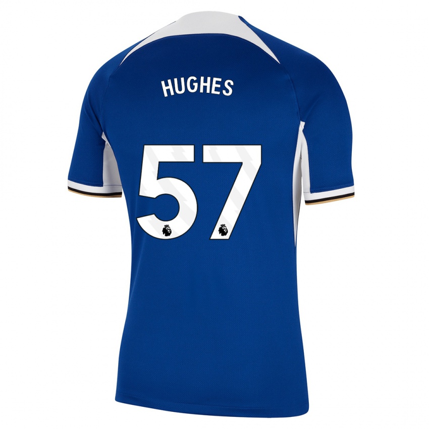 Homem Camisola Brodi Hughes #57 Azul Principal 2023/24 Camisa