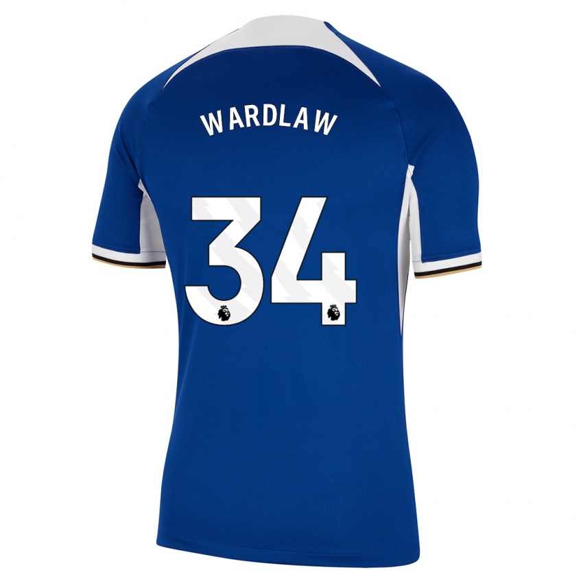 Homem Camisola Charlotte Wardlaw #34 Azul Principal 2023/24 Camisa