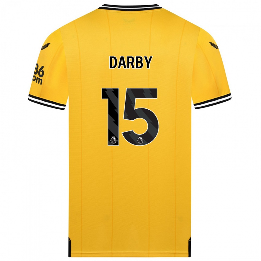Homem Camisola Kelly Darby #15 Amarelo Principal 2023/24 Camisa