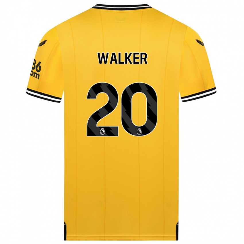Homem Camisola Lowri Walker #20 Amarelo Principal 2023/24 Camisa