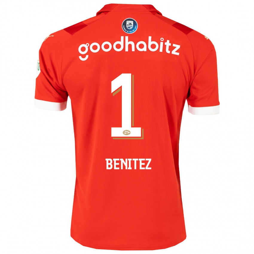 Homem Camisola Walter Benitez #1 Vermelho Principal 2023/24 Camisa