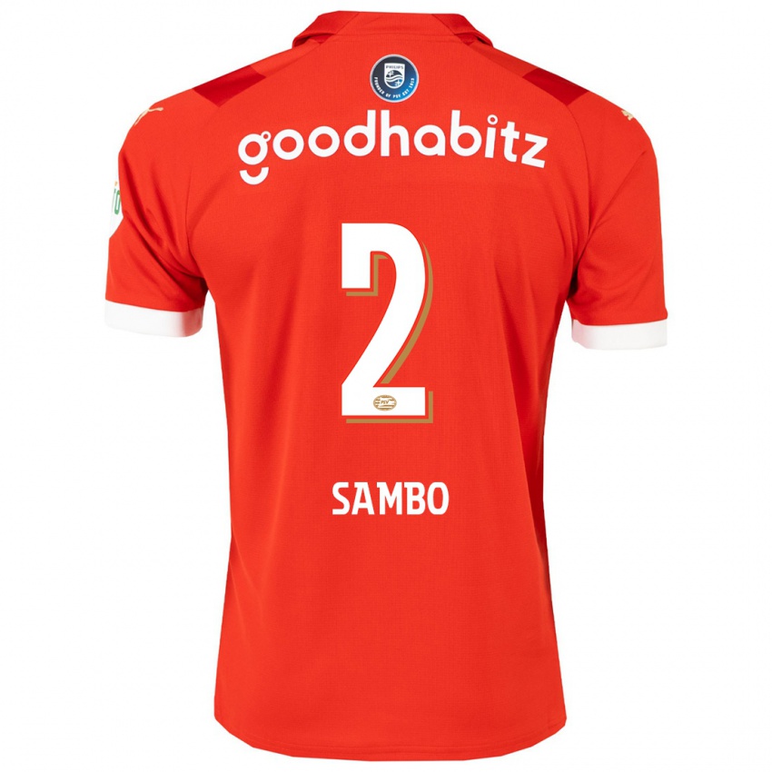 Homem Camisola Shurandy Sambo #2 Vermelho Principal 2023/24 Camisa