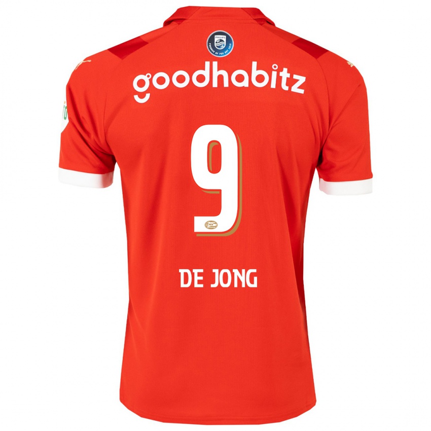 Homem Camisola Luuk De Jong #9 Vermelho Principal 2023/24 Camisa