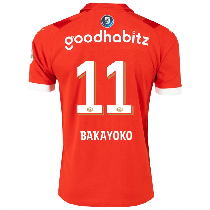 Homem Camisola Johan Bakayoko #11 Vermelho Principal 2023/24 Camisa