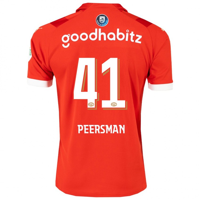Homem Camisola Kjell Peersman #41 Vermelho Principal 2023/24 Camisa
