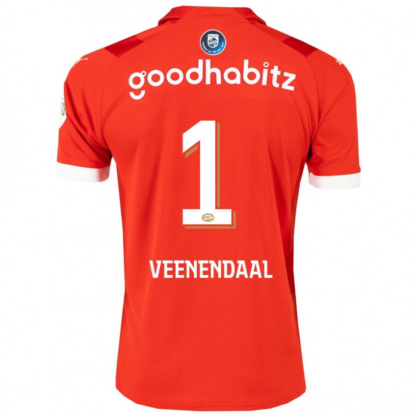 Homem Camisola Sari Van Veenendaal #1 Vermelho Principal 2023/24 Camisa