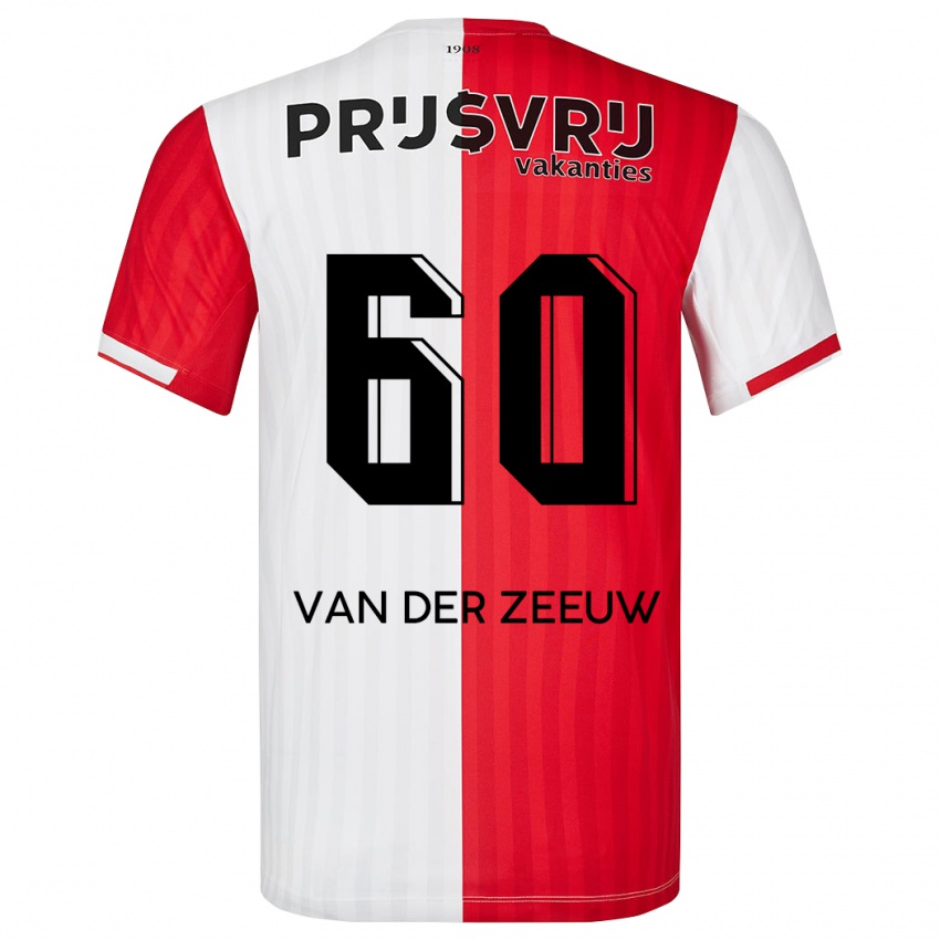 Homem Camisola Twan Van Der Zeeuw #60 Vermelho Branco Principal 2023/24 Camisa
