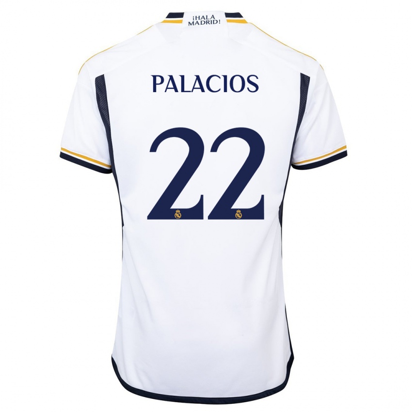 Homem Camisola Cesar Palacios #22 Branco Principal 2023/24 Camisa