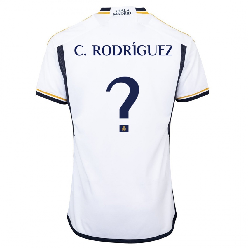 Homem Camisola Carlos Rodríguez #0 Branco Principal 2023/24 Camisa