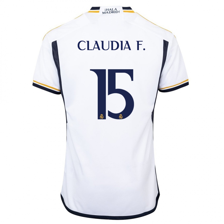 Homem Camisola Claudia Florentino #15 Branco Principal 2023/24 Camisa