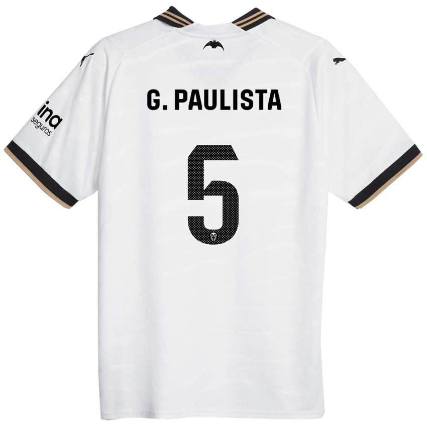 Homem Camisola Gabriel Paulista #5 Branco Principal 2023/24 Camisa