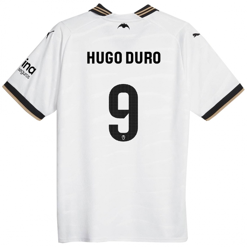 Homem Camisola Hugo Duro #9 Branco Principal 2023/24 Camisa
