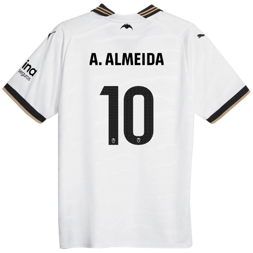 Homem Camisola André Almeida #10 Branco Principal 2023/24 Camisa