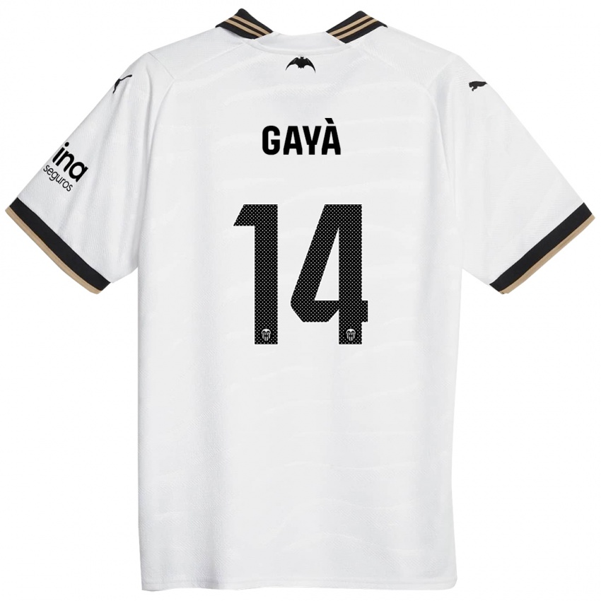 Homem Camisola Jose Gaya #14 Branco Principal 2023/24 Camisa