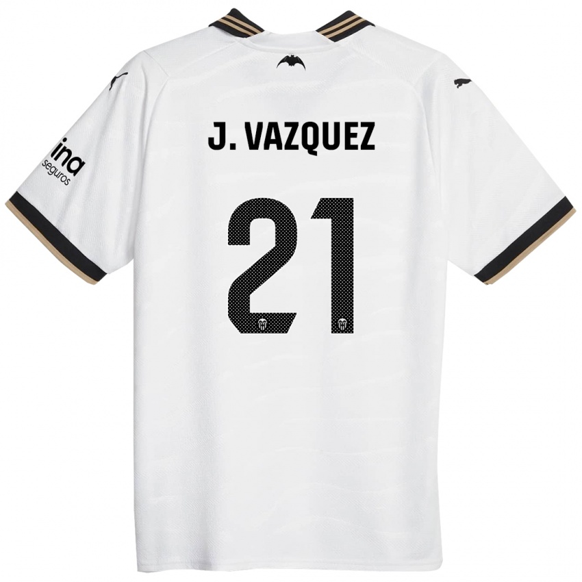 Homem Camisola Jesus Vazquez #21 Branco Principal 2023/24 Camisa