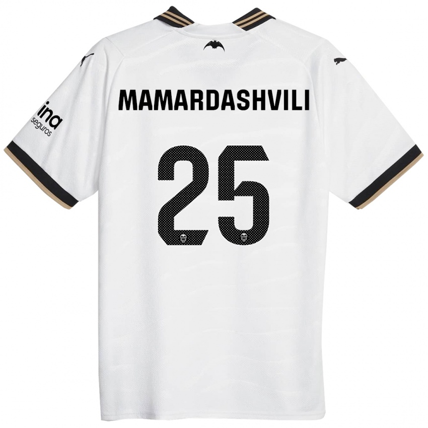 Homem Camisola Giorgi Mamardashvili #25 Branco Principal 2023/24 Camisa