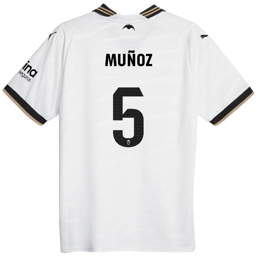 Homem Camisola Iván Muñoz #5 Branco Principal 2023/24 Camisa