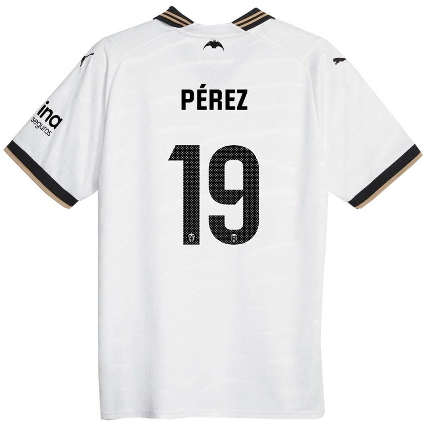 Homem Camisola Joselu Pérez #19 Branco Principal 2023/24 Camisa