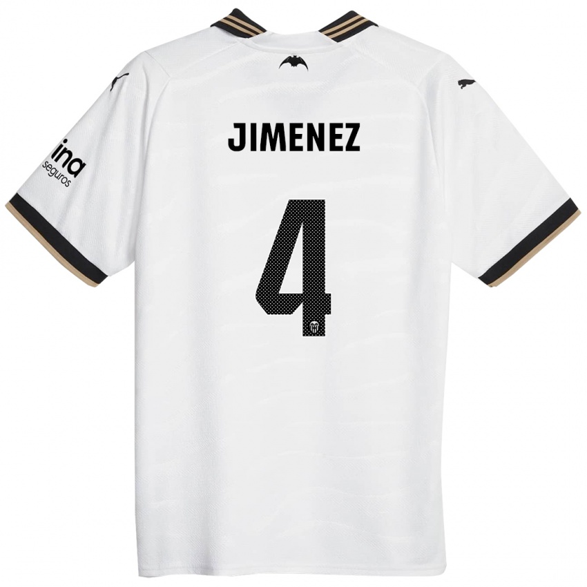 Homem Camisola Maria Jimenez #4 Branco Principal 2023/24 Camisa
