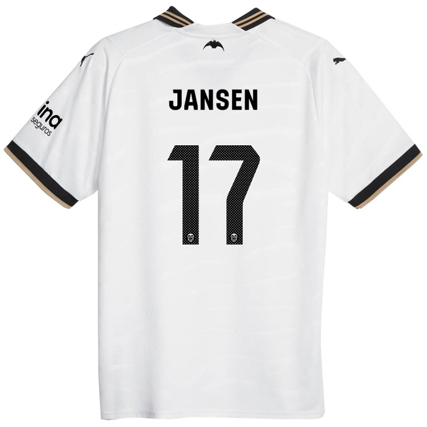 Homem Camisola Ellen Jansen #17 Branco Principal 2023/24 Camisa