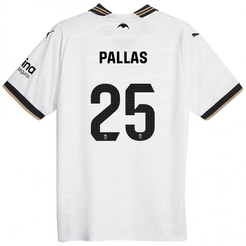 Homem Camisola Nerea Pallas #25 Branco Principal 2023/24 Camisa