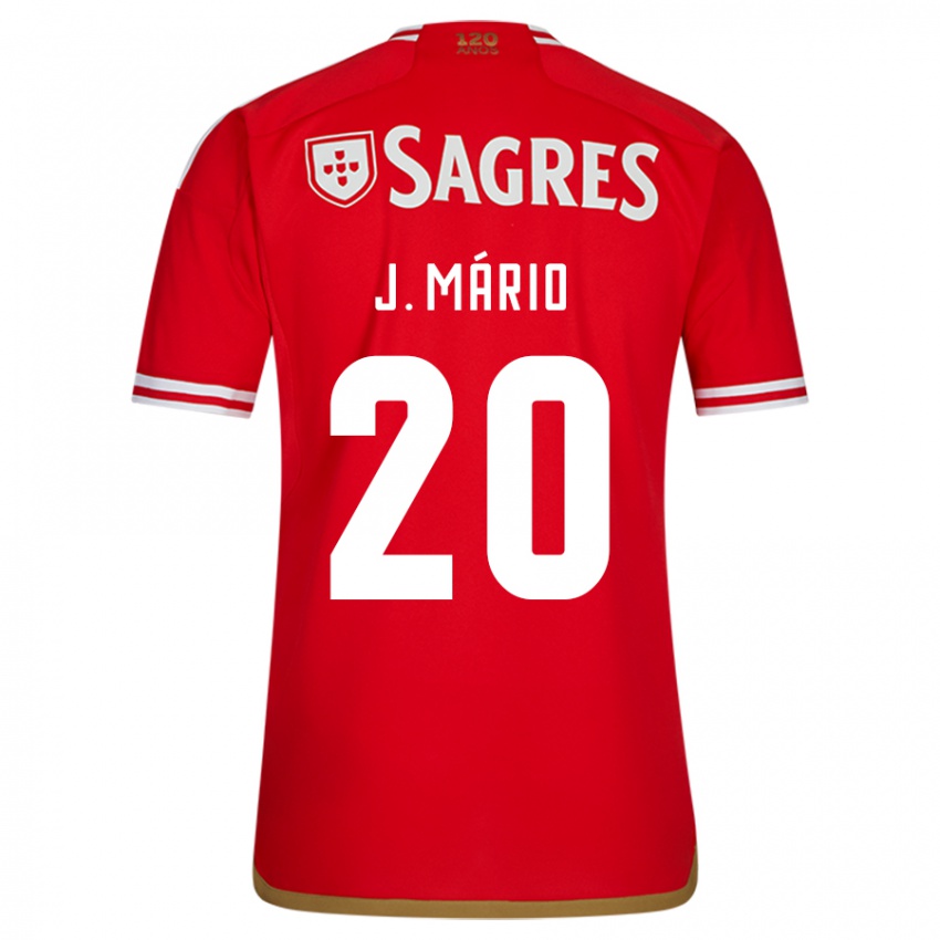Homem Camisola Joao Mario #20 Vermelho Principal 2023/24 Camisa