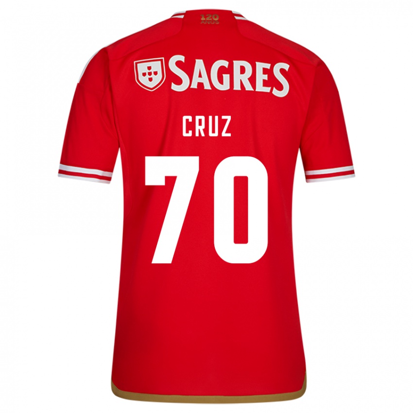Homem Camisola Filipe Cruz #70 Vermelho Principal 2023/24 Camisa