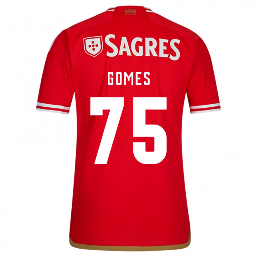 Homem Camisola André Gomes #75 Vermelho Principal 2023/24 Camisa