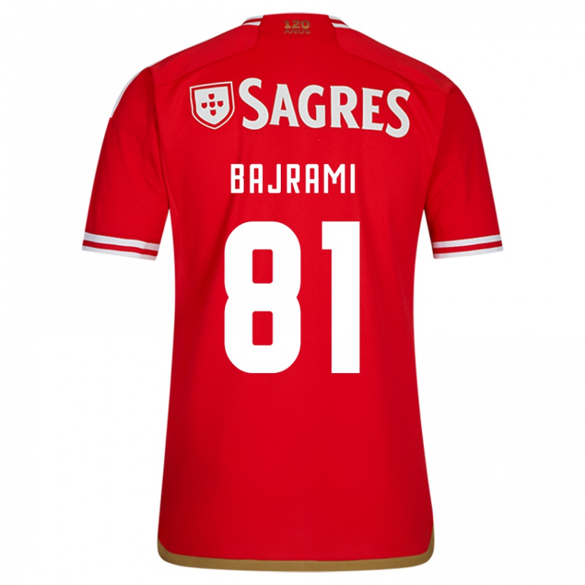 Homem Camisola Adrian Bajrami #81 Vermelho Principal 2023/24 Camisa