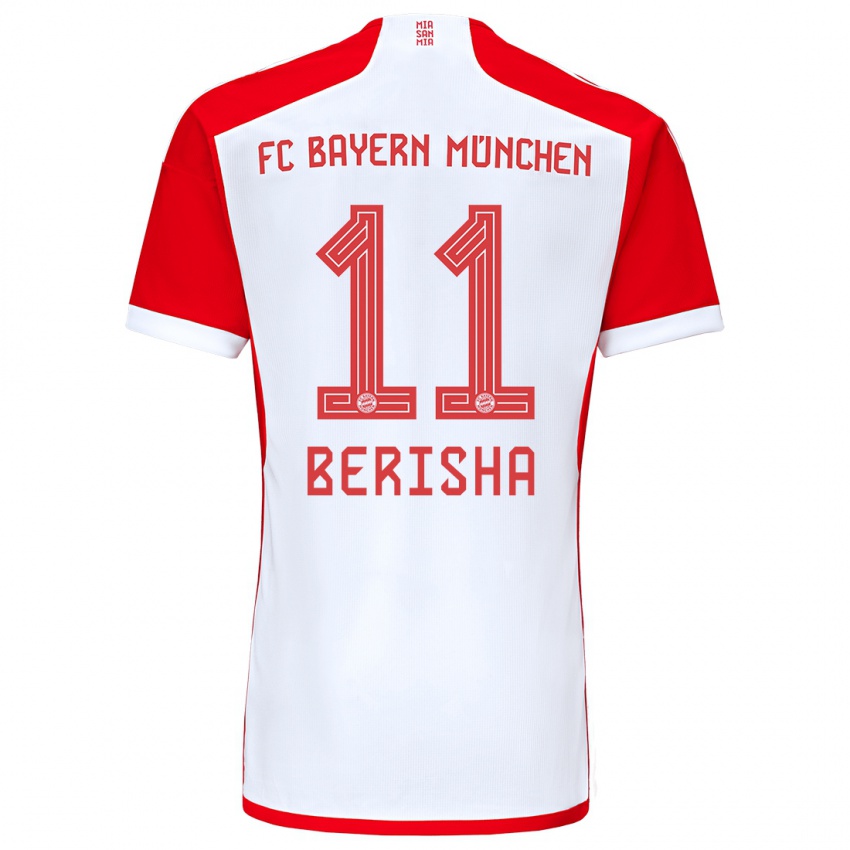 Homem Camisola Dion Berisha #11 Vermelho Branco Principal 2023/24 Camisa