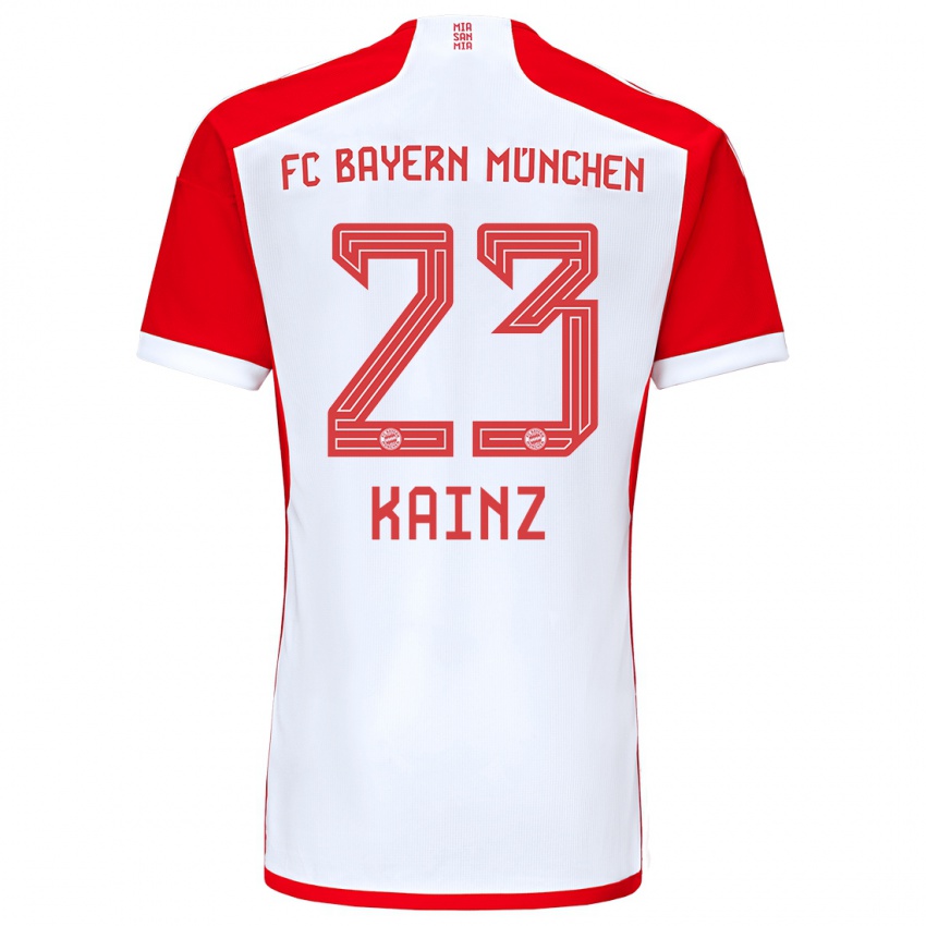 Homem Camisola Manuel Kainz #23 Vermelho Branco Principal 2023/24 Camisa