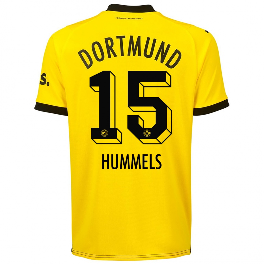 Homem Camisola Mats Hummels #15 Amarelo Principal 2023/24 Camisa