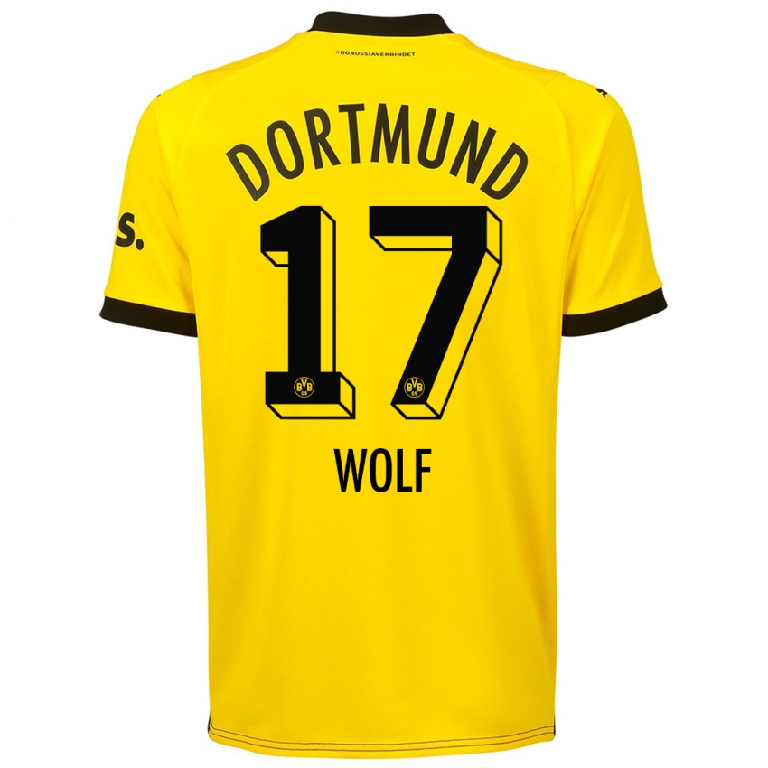 Homem Camisola Marius Wolf #17 Amarelo Principal 2023/24 Camisa
