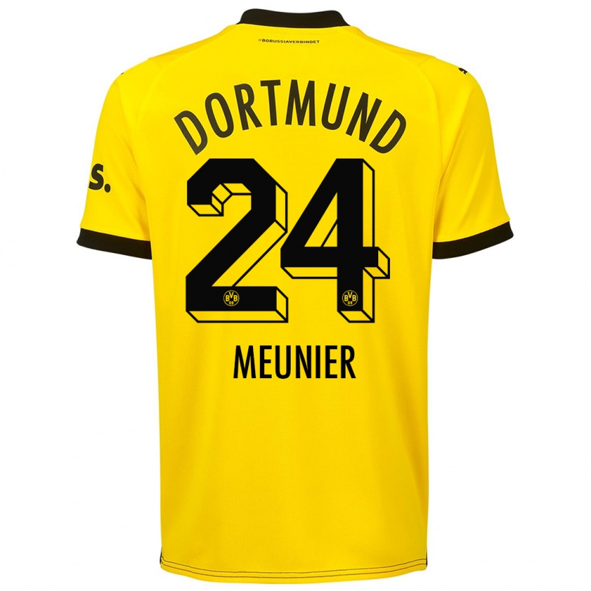 Homem Camisola Thomas Meunier #24 Amarelo Principal 2023/24 Camisa