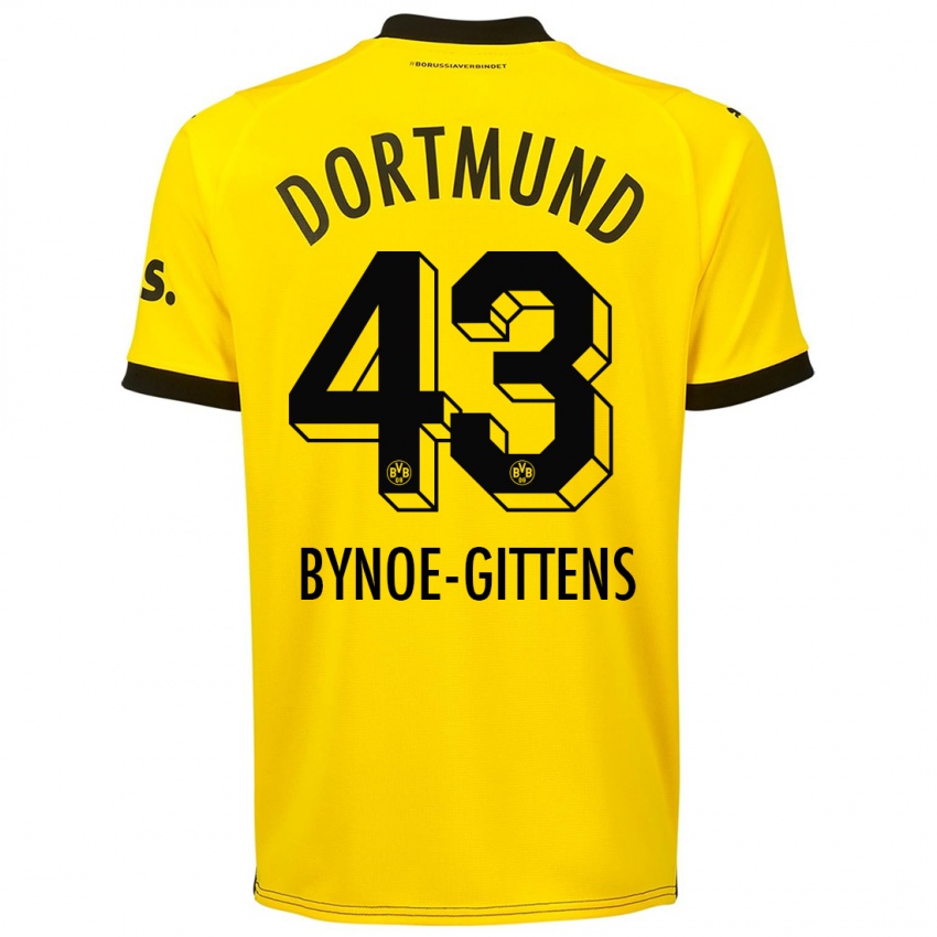 Homem Camisola Jamie Bynoe-Gittens #43 Amarelo Principal 2023/24 Camisa