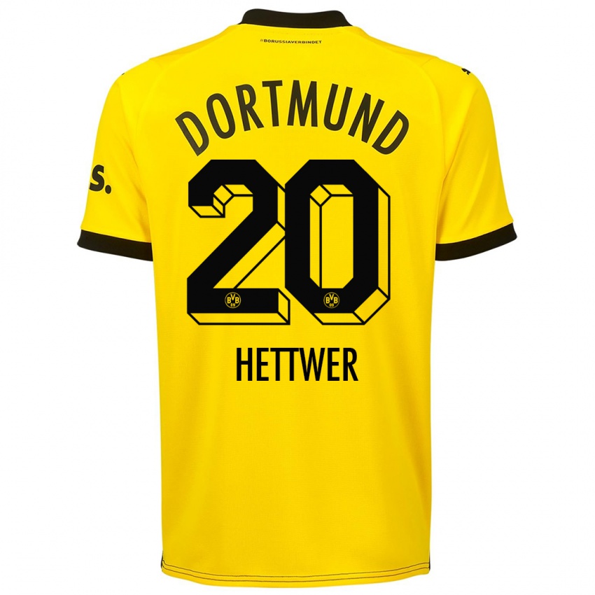 Homem Camisola Julian Hettwer #20 Amarelo Principal 2023/24 Camisa