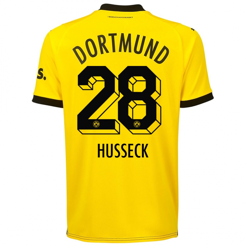 Homem Camisola Jonah Husseck #28 Amarelo Principal 2023/24 Camisa