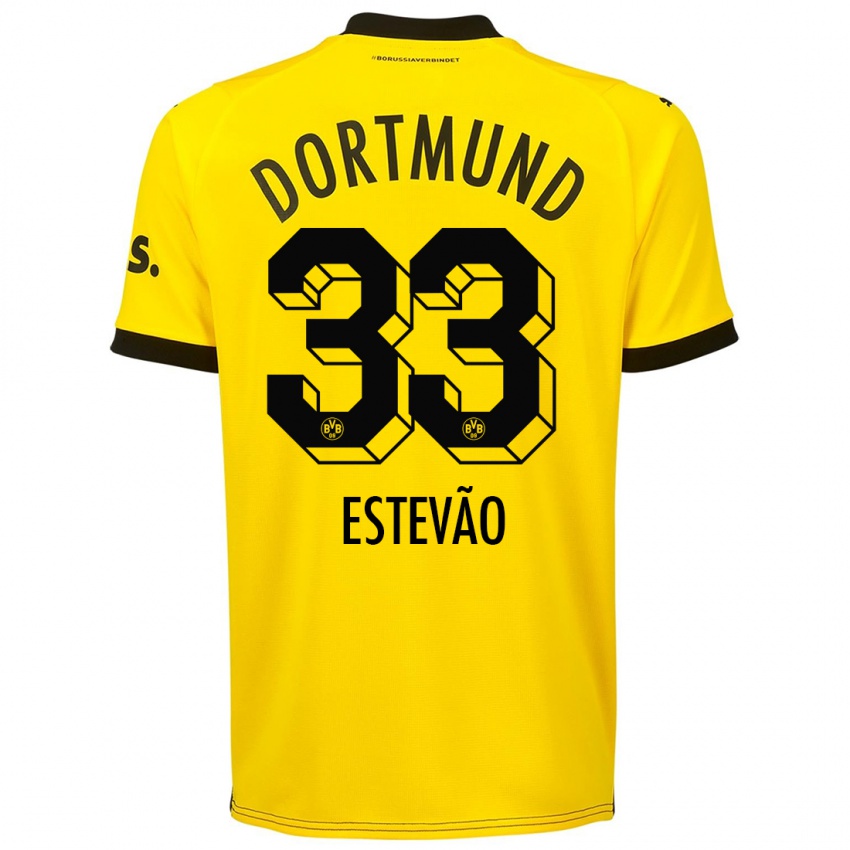 Homem Camisola Tiago Estevão #33 Amarelo Principal 2023/24 Camisa