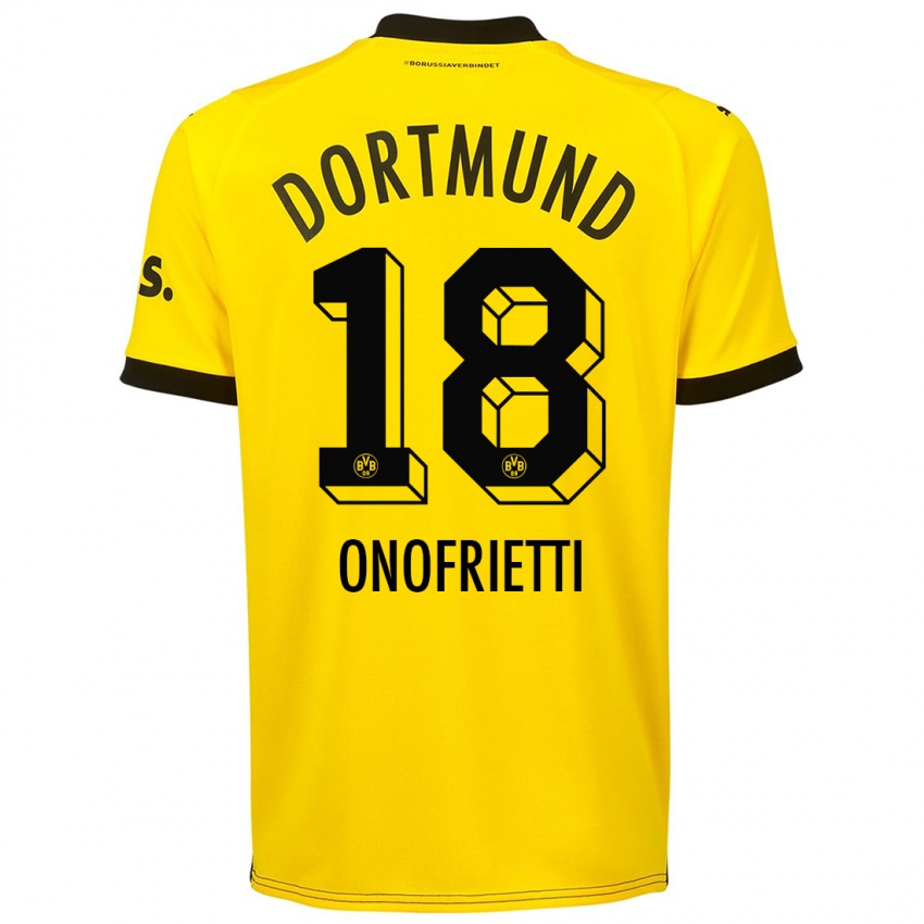 Homem Camisola Vincenzo Onofrietti #18 Amarelo Principal 2023/24 Camisa