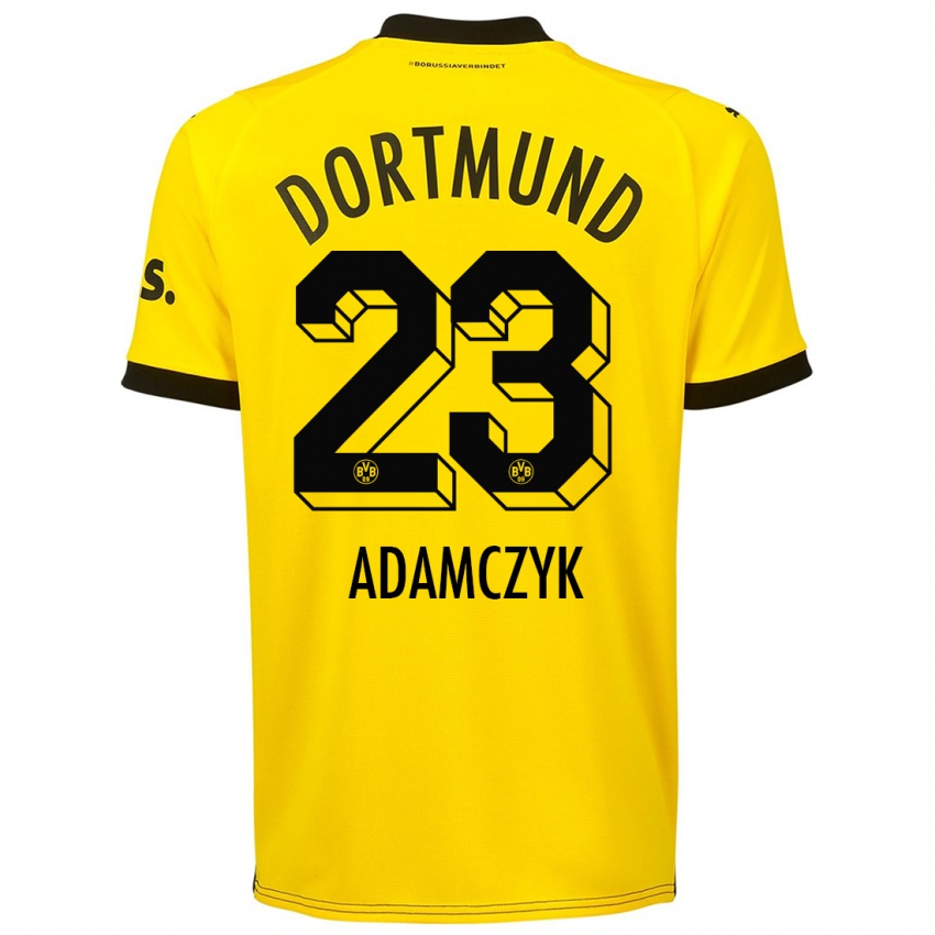 Homem Camisola Nico Adamczyk #23 Amarelo Principal 2023/24 Camisa